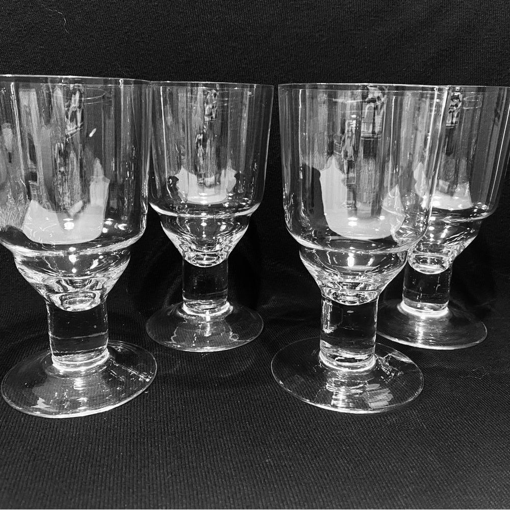 Vintage Littala Crystal Iced Tea Water Goblets Set of 4.